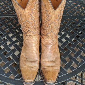 Lucchese Mad Dog Goat Tan Men's Cowboy Boots - 10D